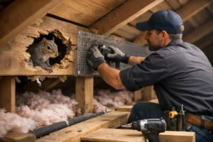 Squirrel Damage Attic Repair That Really Lasts