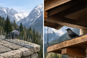 Bird Spikes vs Netting for Mountain Properties