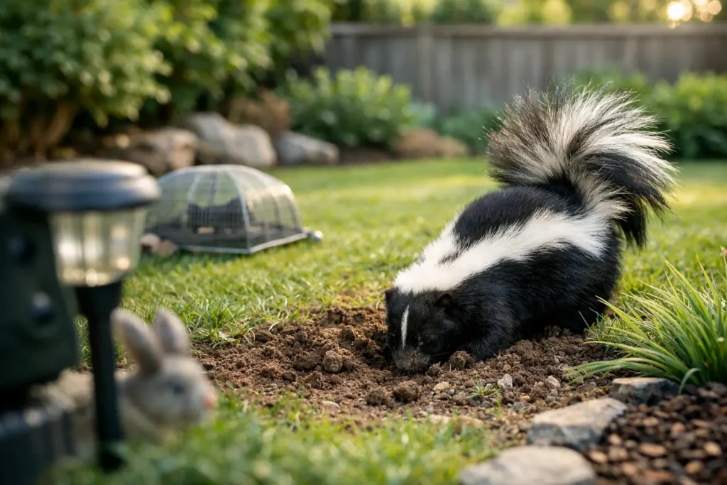 How to Prevent Skunks Digging in Your Yard