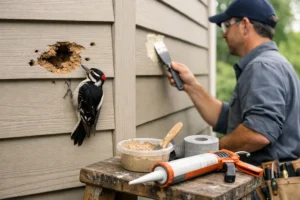 Woodpecker Damage Repair That Stops Repeat Holes