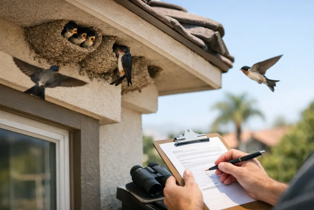 Swallow Nest Removal Laws for California Homes